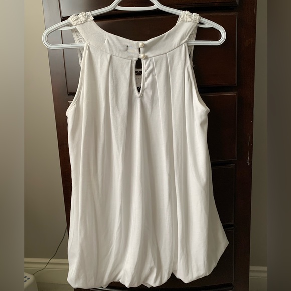 MAJORA White Balloon Top - Picture 4 of 5